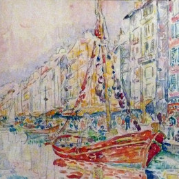 《马赛的老港口》保罗·西涅克(Paul Signac)高清作品欣赏