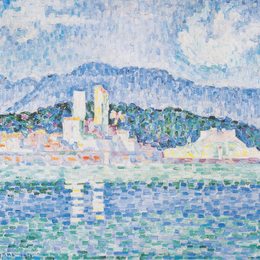 《昂蒂布，雷阵雨》保罗·西涅克(Paul Signac)高清作品欣赏