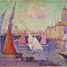 《圣特罗佩斯港》保罗·西涅克(Paul Signac)高清作品欣赏