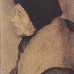 《戴着帽子的老妇人向左走》保拉·莫德索恩-贝克尔(Paula Modersohn-Becker)高清作品欣赏