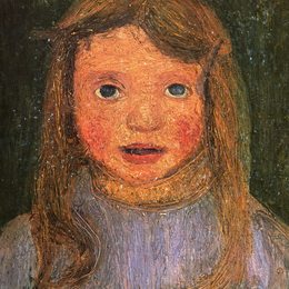 《小女孩的头（埃尔斯贝思）》保拉·莫德索恩-贝克尔(Paula Modersohn-Becker)高清作品欣赏