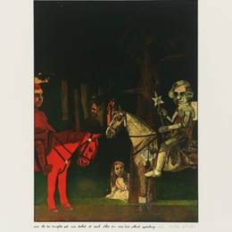 《彼得布莱克和两位骑士坐着看着他们》彼得·布莱克(Peter Blake)高清作品欣赏