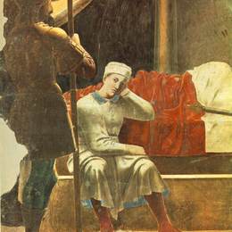 《视觉的康斯坦丁（详细）》皮耶罗·德拉·弗朗西斯卡(Piero della Francesca)高清作品欣赏