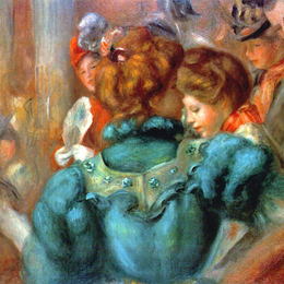 《剧院里的盒子》皮耶尔·奥古斯特·雷诺阿(Pierre-Auguste Renoir)高清作品欣赏