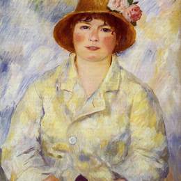 皮耶尔·奥古斯特·雷诺阿(Pierre-Auguste Renoir)高清作品:Aline Charigot (future Madame Renoir)