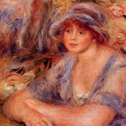 皮耶尔·奥古斯特·雷诺阿(Pierre-Auguste Renoir)高清作品:Andree in Blue (Andree Heurschling)