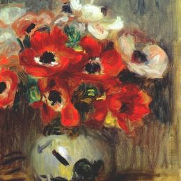 《银莲花》皮耶尔·奥古斯特·雷诺阿(Pierre-Auguste Renoir)高清作品欣赏