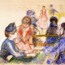 皮耶尔·奥古斯特·雷诺阿(Pierre-Auguste Renoir)高清作品:At the Moulin de la Galette