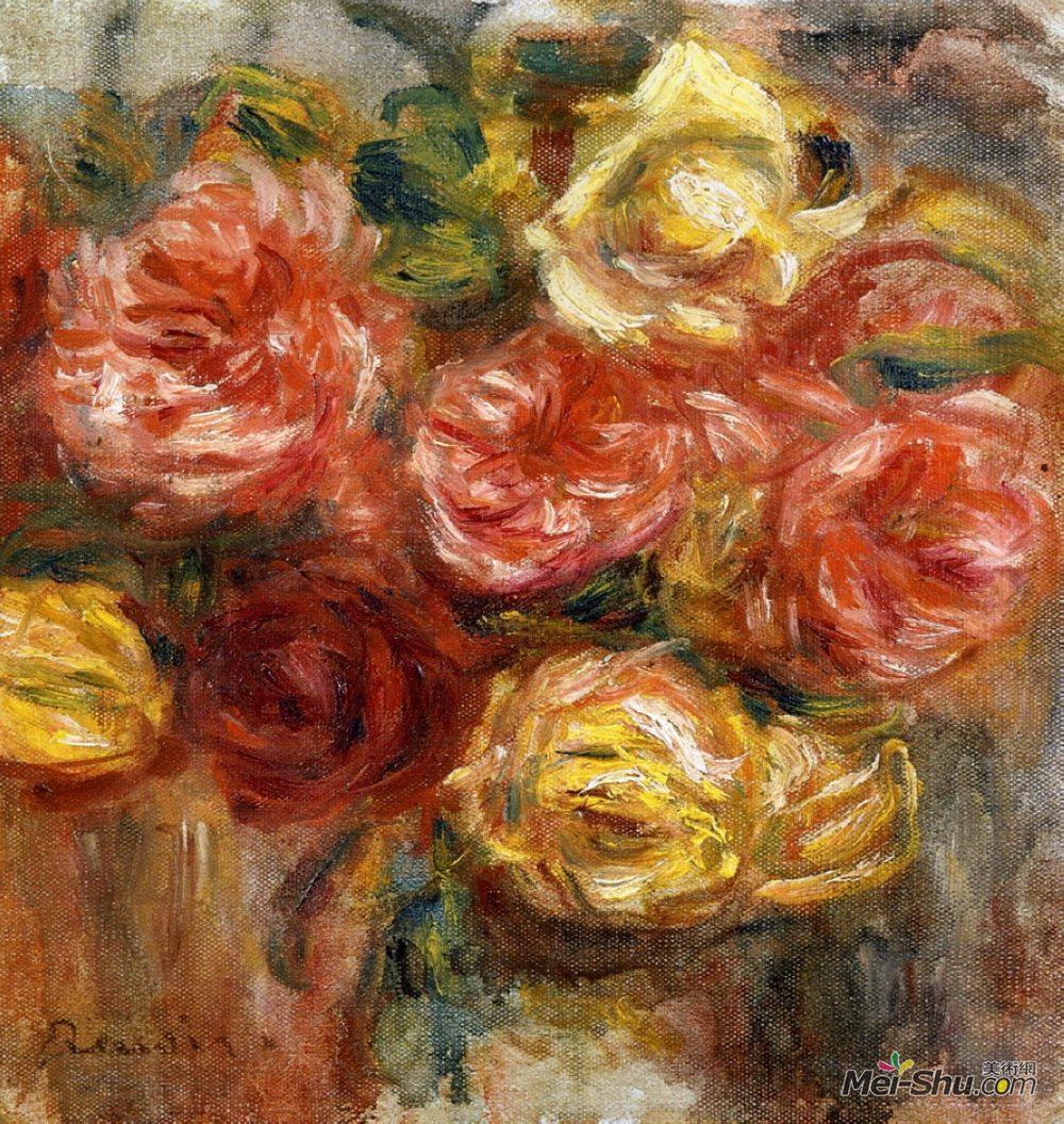 pierre-auguste renoir皮耶尔·奥古斯特·雷诺阿油画2379《花瓶里的