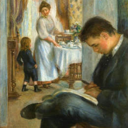 《Berneval早餐》皮耶尔·奥古斯特·雷诺阿(Pierre-Auguste Renoir)高清作品欣赏