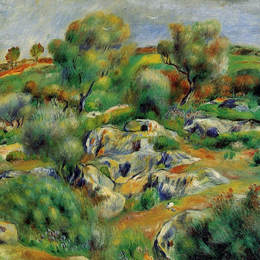 《布雷顿景观》皮耶尔·奥古斯特·雷诺阿(Pierre-Auguste Renoir)高清作品欣赏