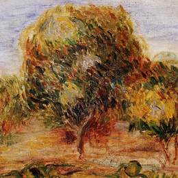 《卡格尼斯景观》皮耶尔·奥古斯特·雷诺阿(Pierre-Auguste Renoir)高清作品欣赏