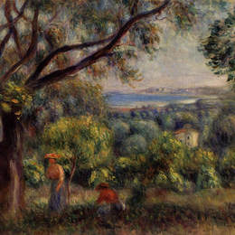 《卡格尼斯景观》皮耶尔·奥古斯特·雷诺阿(Pierre-Auguste Renoir)高清作品欣赏