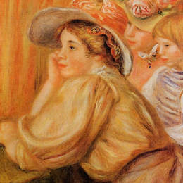 《可可和两个仆人》皮耶尔·奥古斯特·雷诺阿(Pierre-Auguste Renoir)高清作品欣赏