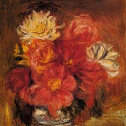 《大丽花》皮耶尔·奥古斯特·雷诺阿(Pierre-Auguste Renoir)高清作品欣赏
