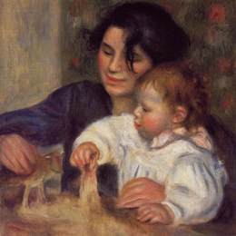 《加布里埃和姬恩》皮耶尔·奥古斯特·雷诺阿(Pierre-Auguste Renoir)高清作品欣赏