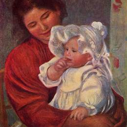 《加布里埃和姬恩》皮耶尔·奥古斯特·雷诺阿(Pierre-Auguste Renoir)高清作品欣赏