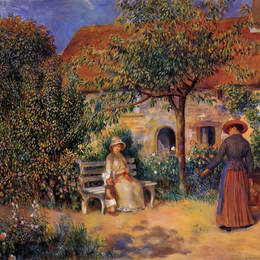 《布列塔尼地区的园林风光》皮耶尔·奥古斯特·雷诺阿(Pierre-Auguste Renoir)高清作品欣赏