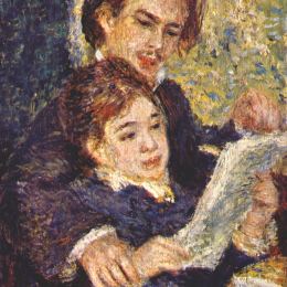 皮耶尔·奥古斯特·雷诺阿(Pierre-Auguste Renoir)高清作品:Georges riviere and margot