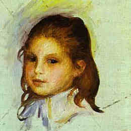 《棕色头发的女孩》皮耶尔·奥古斯特·雷诺阿(Pierre-Auguste Renoir)高清作品欣赏