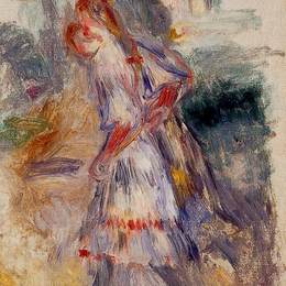《女孩》皮耶尔·奥古斯特·雷诺阿(Pierre-Auguste Renoir)高清作品欣赏
