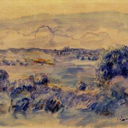 《格恩西景观》皮耶尔·奥古斯特·雷诺阿(Pierre-Auguste Renoir)高清作品欣赏