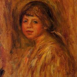 《一个年轻女人的头》皮耶尔·奥古斯特·雷诺阿(Pierre-Auguste Renoir)高清作品欣赏