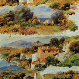 皮耶尔·奥古斯特·雷诺阿(Pierre-Auguste Renoir)高清作品:Houses at Cagnes