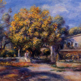 皮耶尔·奥古斯特·雷诺阿(Pierre-Auguste Renoir)高清作品:Houses at Cagnes