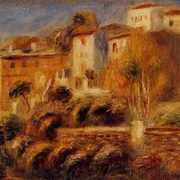 皮耶尔·奥古斯特·雷诺阿(Pierre-Auguste Renoir)高清作品:Houses at Cagnes