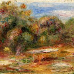 皮耶尔·奥古斯特·雷诺阿(Pierre-Auguste Renoir)高清作品:In the Garden at Collettes in Cagnes