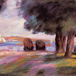 《景观》皮耶尔·奥古斯特·雷诺阿(Pierre-Auguste Renoir)高清作品欣赏