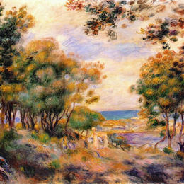 《博略风景》皮耶尔·奥古斯特·雷诺阿(Pierre-Auguste Renoir)高清作品欣赏