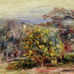 皮耶尔·奥古斯特·雷诺阿(Pierre-Auguste Renoir)高清作品:Landscape at Collettes