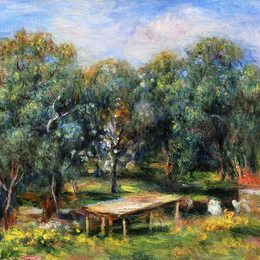 皮耶尔·奥古斯特·雷诺阿(Pierre-Auguste Renoir)高清作品:Landscape at Collettes