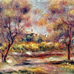 《格拉斯风景》皮耶尔·奥古斯特·雷诺阿(Pierre-Auguste Renoir)高清作品欣赏