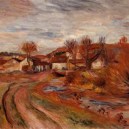 《景观在诺曼底》皮耶尔·奥古斯特·雷诺阿(Pierre-Auguste Renoir)高清作品欣赏