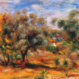 《卡纳斯附近的风景》皮耶尔·奥古斯特·雷诺阿(Pierre-Auguste Renoir)高清作品欣赏