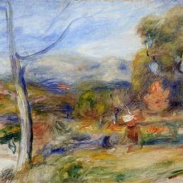 《卡纳斯附近的风景》皮耶尔·奥古斯特·雷诺阿(Pierre-Auguste Renoir)高清作品欣赏