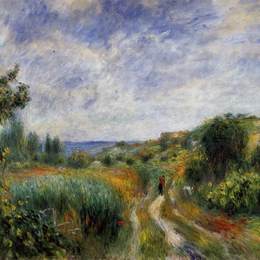 《埃苏瓦附近的风景》皮耶尔·奥古斯特·雷诺阿(Pierre-Auguste Renoir)高清作品欣赏