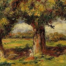 《蓬特附近的景观》皮耶尔·奥古斯特·雷诺阿(Pierre-Auguste Renoir)高清作品欣赏