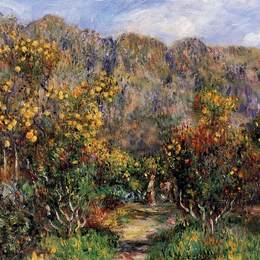 《含羞草景观》皮耶尔·奥古斯特·雷诺阿(Pierre-Auguste Renoir)高清作品欣赏