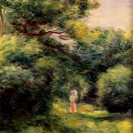 《林间小巷》皮耶尔·奥古斯特·雷诺阿(Pierre-Auguste Renoir)高清作品欣赏