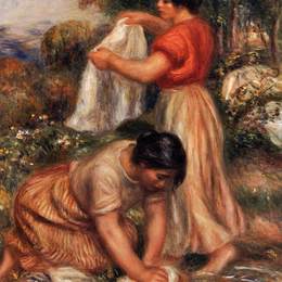《洗衣妇》皮耶尔·奥古斯特·雷诺阿(Pierre-Auguste Renoir)高清作品欣赏