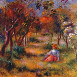 皮耶尔·奥古斯特·雷诺阿(Pierre-Auguste Renoir)高清作品:Le Jardin de la Poste (Cagnes)