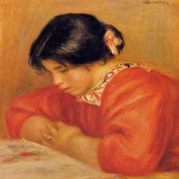 皮耶尔·奥古斯特·雷诺阿(Pierre-Auguste Renoir)高清作品:Leontine Reading