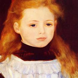 皮耶尔·奥古斯特·雷诺阿(Pierre-Auguste Renoir)高清作品:Little Girl in a White Apron (Portrait of Lucie Berard)