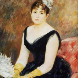 皮耶尔·奥古斯特·雷诺阿(Pierre-Auguste Renoir)高清作品:Madame Leon Clapisson (Marie Henriette Valentine Billet)