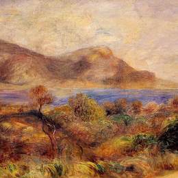 《地中海景观》皮耶尔·奥古斯特·雷诺阿(Pierre-Auguste Renoir)高清作品欣赏