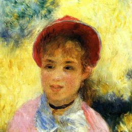 皮耶尔·奥古斯特·雷诺阿(Pierre-Auguste Renoir)高清作品:Modele from the Moulin de la Galette